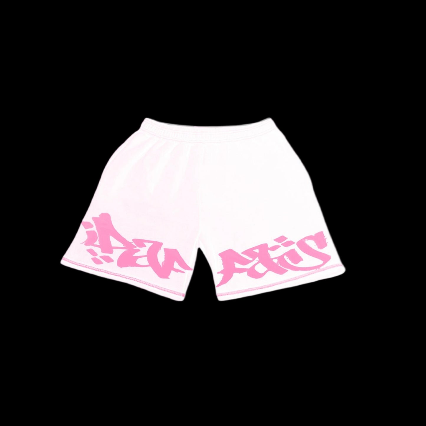 [white] heavyweight ‘arabic’ shorts.