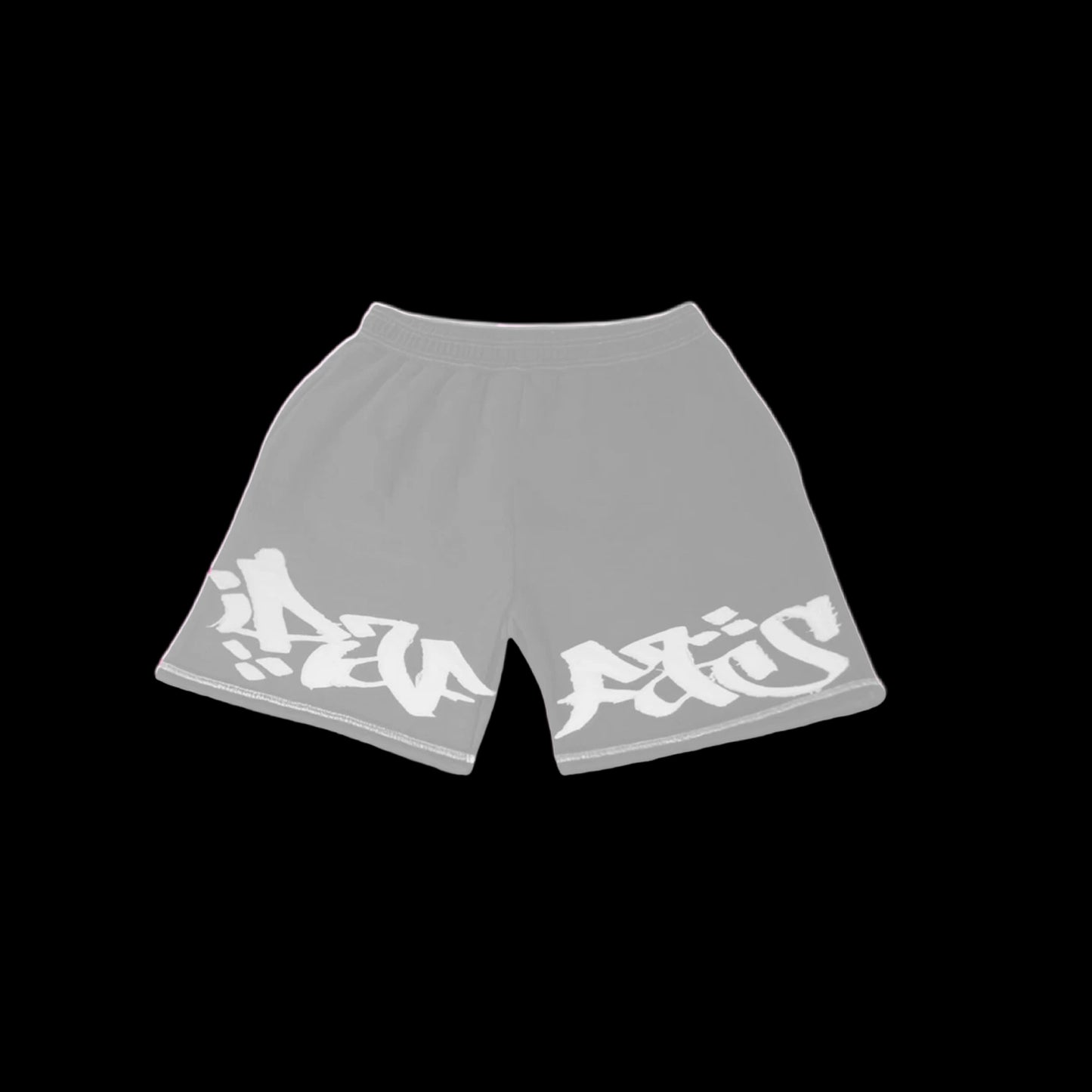 [stone grey] heavyweight ‘arabic’ shorts.